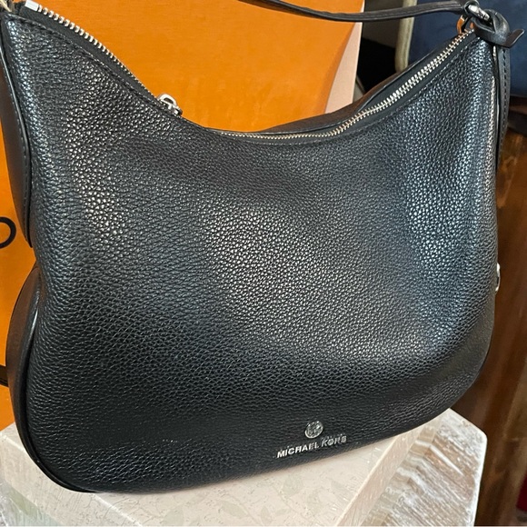 Michael Kors Black Pebbled Leather Hobo Bag - Picture 3 of 3